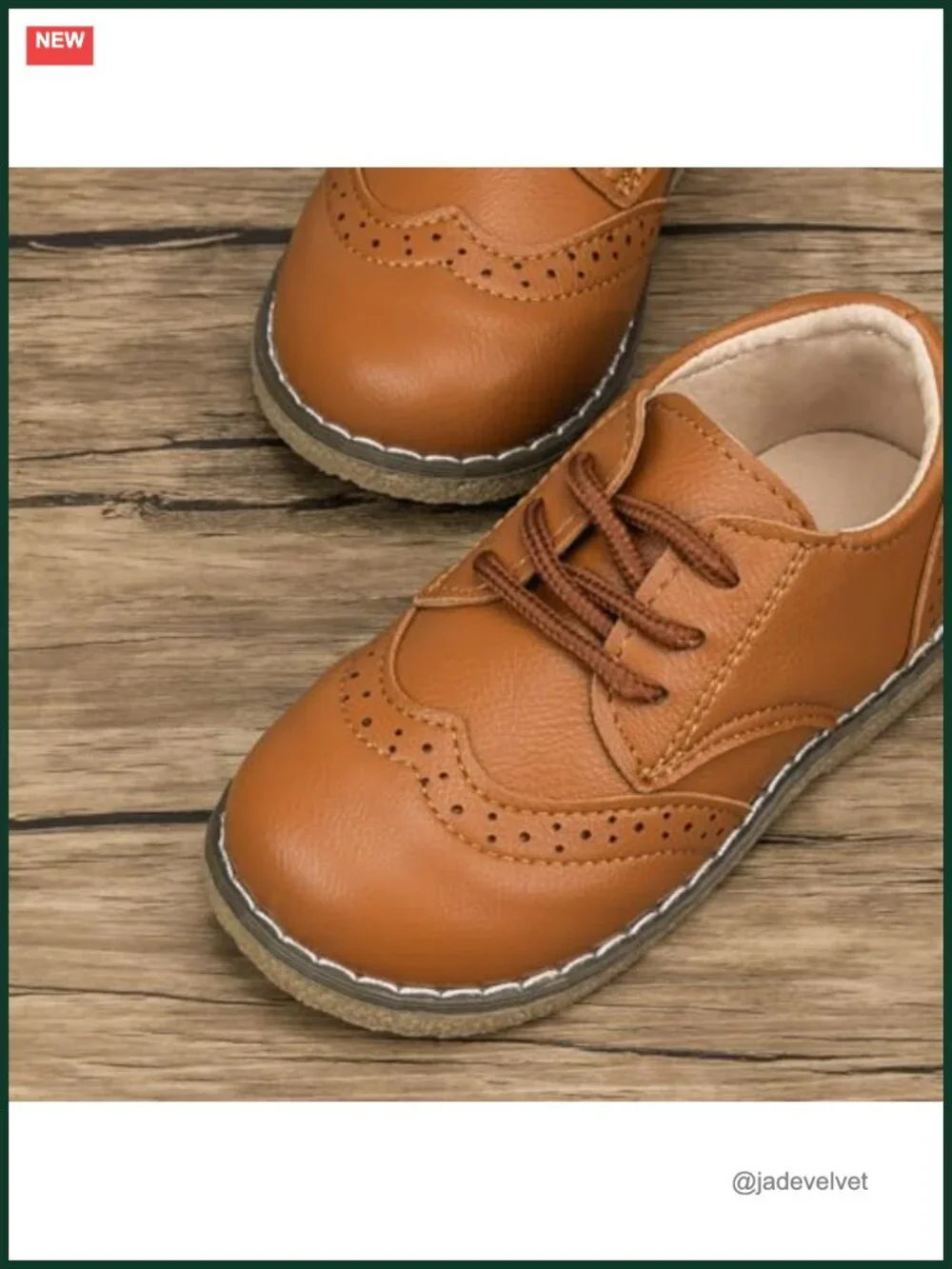 Toddler Boys Girls Oxford Dress Shoes PU Leather Lace Up Wedding Church School